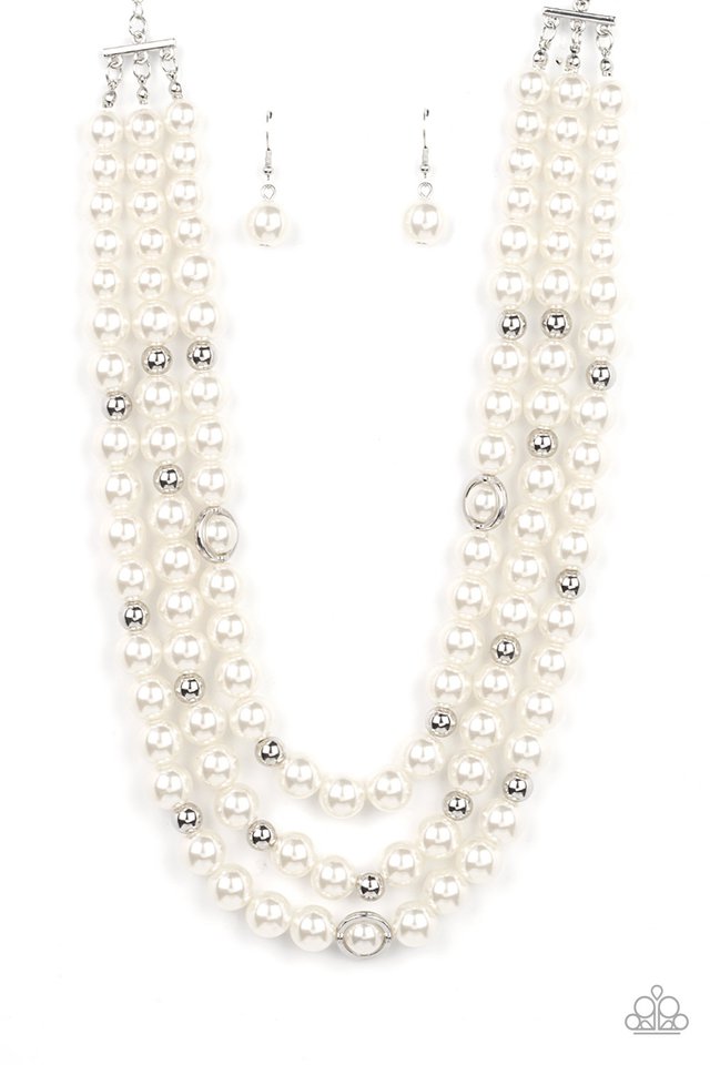 Needs No Introduction - White - Paparazzi Necklace Image