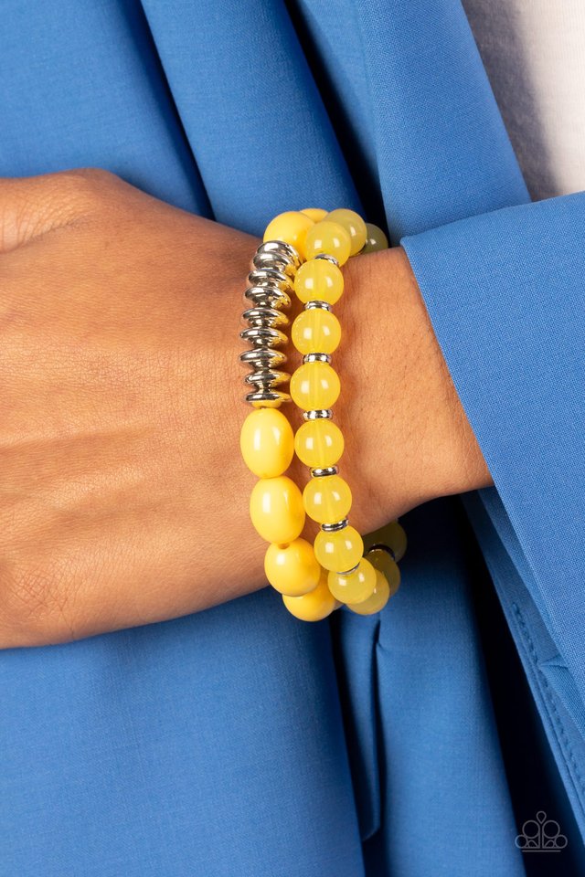 La Vida Vacation - Yellow - Paparazzi Bracelet Image
