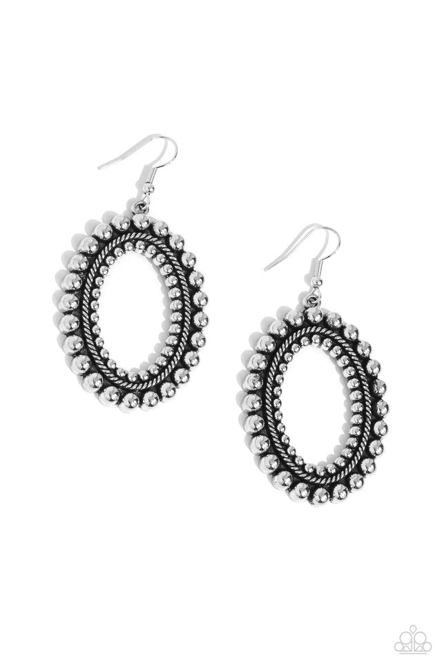 Homestead Hideaway - Silver - Paparazzi Earring Image