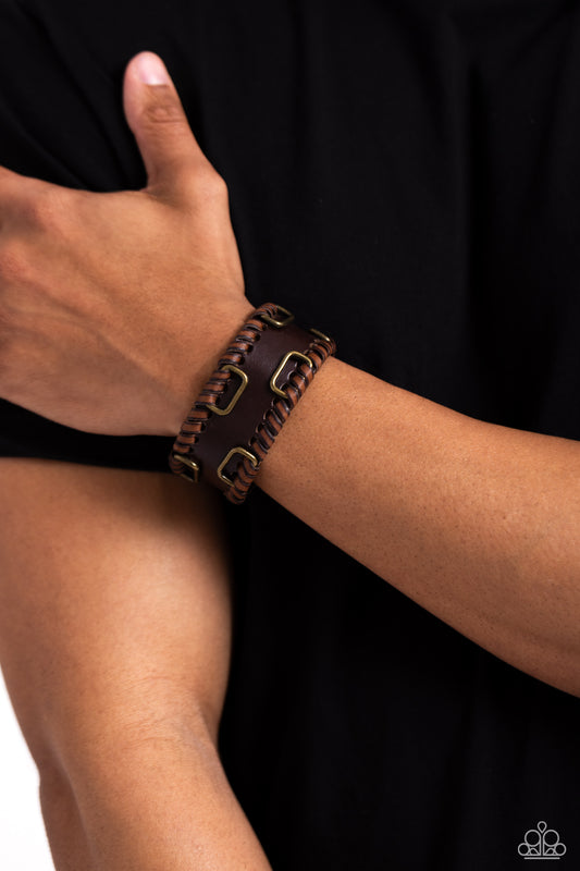 OUTLAW Enforcement - Brass - Paparazzi Bracelet Image
