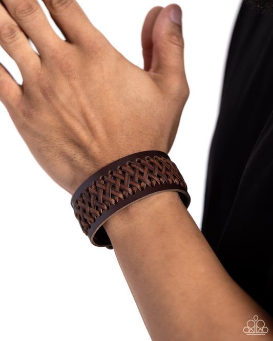 Stay with the HERDSMAN - Brown - Paparazzi Bracelet Image
