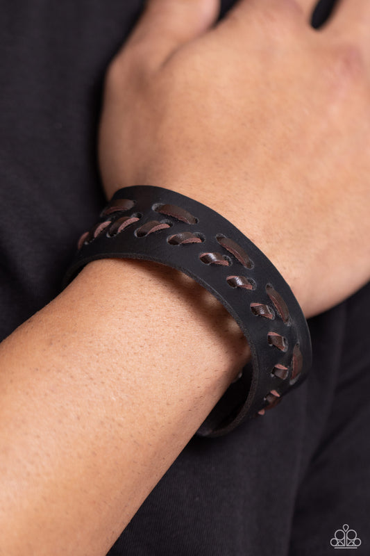 ROUTED to the Spot - Black - Paparazzi Bracelet Image
