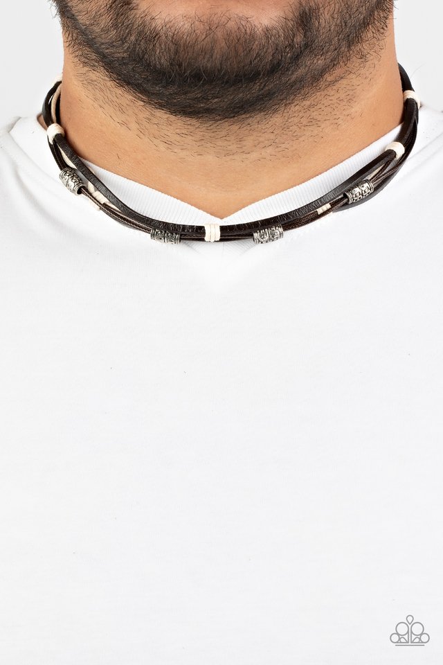 Backpack Paradise - Brown - Paparazzi Necklace Image