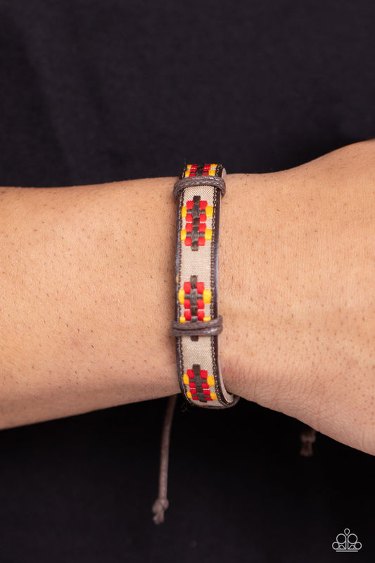 Textile Trail - Brown - Paparazzi Bracelet Image