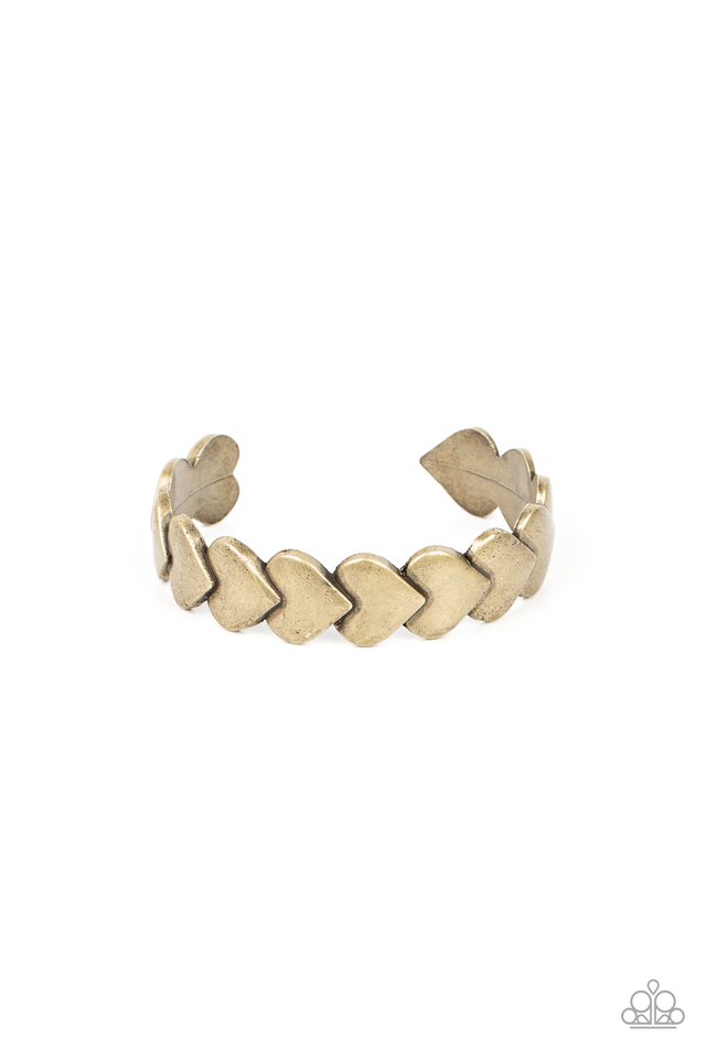Hearts Galore - Brass - Paparazzi Bracelet Image