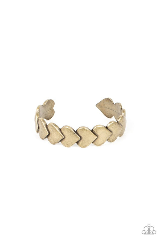 Hearts Galore - Brass - Paparazzi Bracelet Image