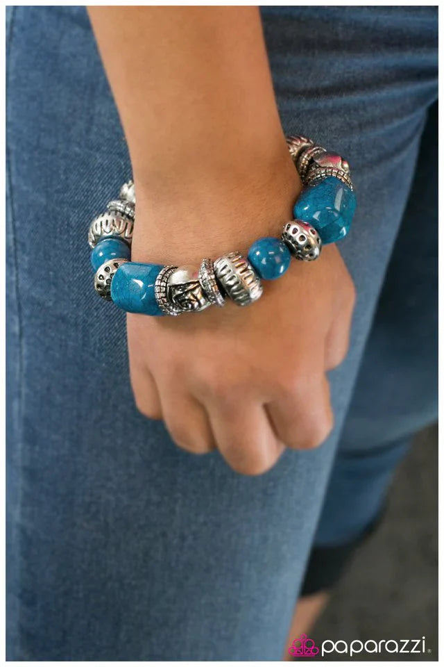 Paparazzi Bracelet ~ Rock Steady - Blue