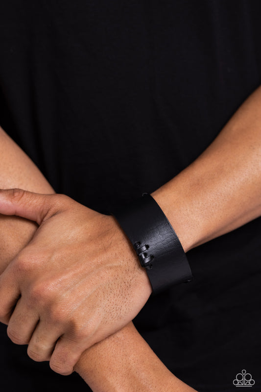 Leather Jacket Approved - Black - Paparazzi Bracelet Image
