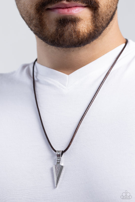 ARROWHEAD Rush - Brown - Brown - Paparazzi Necklace Image