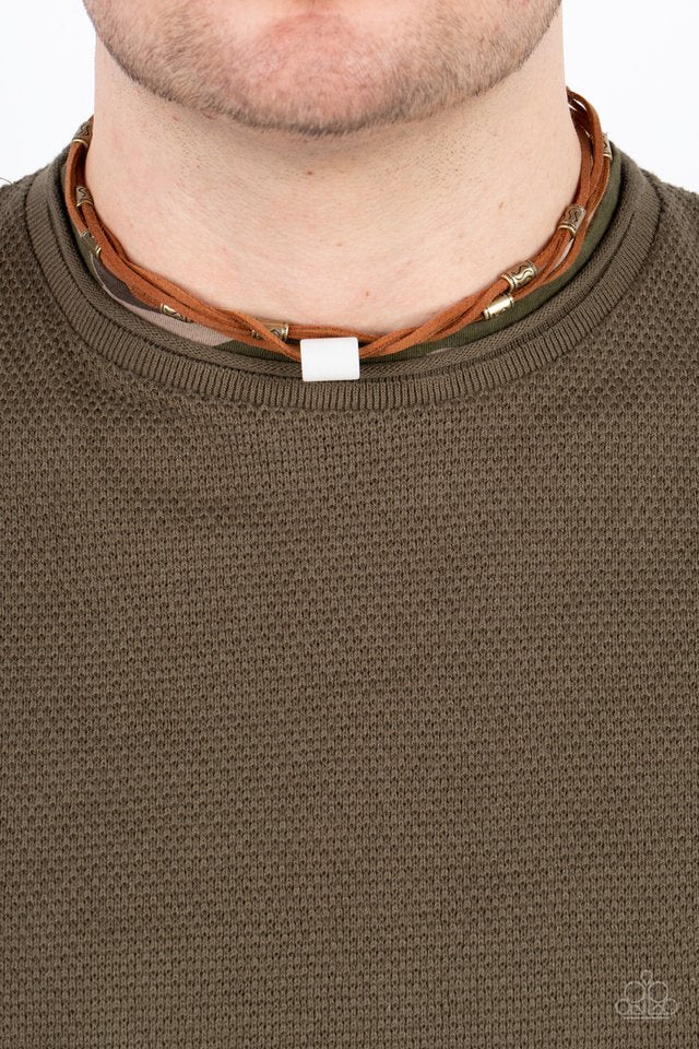 Elemental Elevation - Brass - Paparazzi Necklace Image