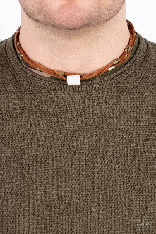 Elemental Elevation - Brass - Paparazzi Necklace Image