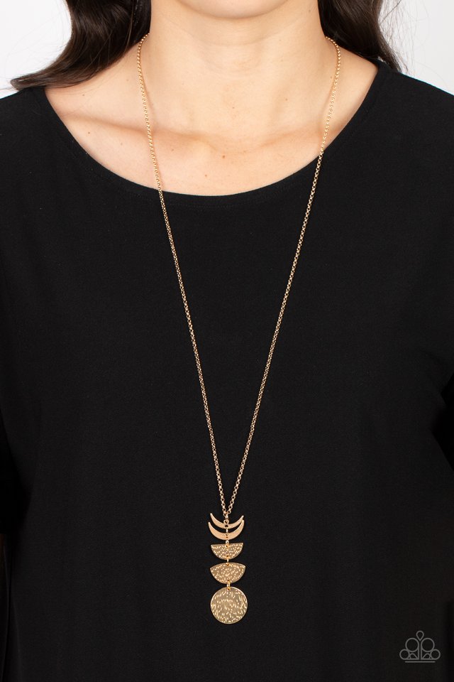 Phase Out - Gold - Paparazzi Necklace Image