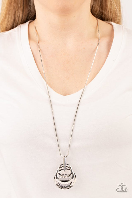 Spun Sparkle - Silver - Paparazzi Necklace Image