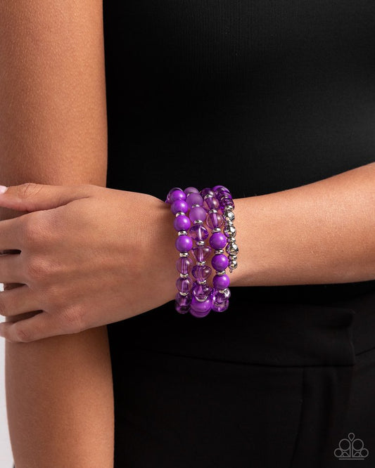 Colorful Charade - Purple - Paparazzi Bracelet Image