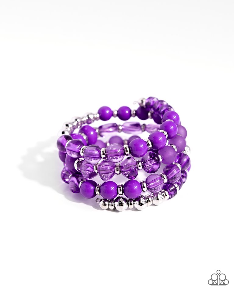 Colorful Charade - Purple - Paparazzi Bracelet Image