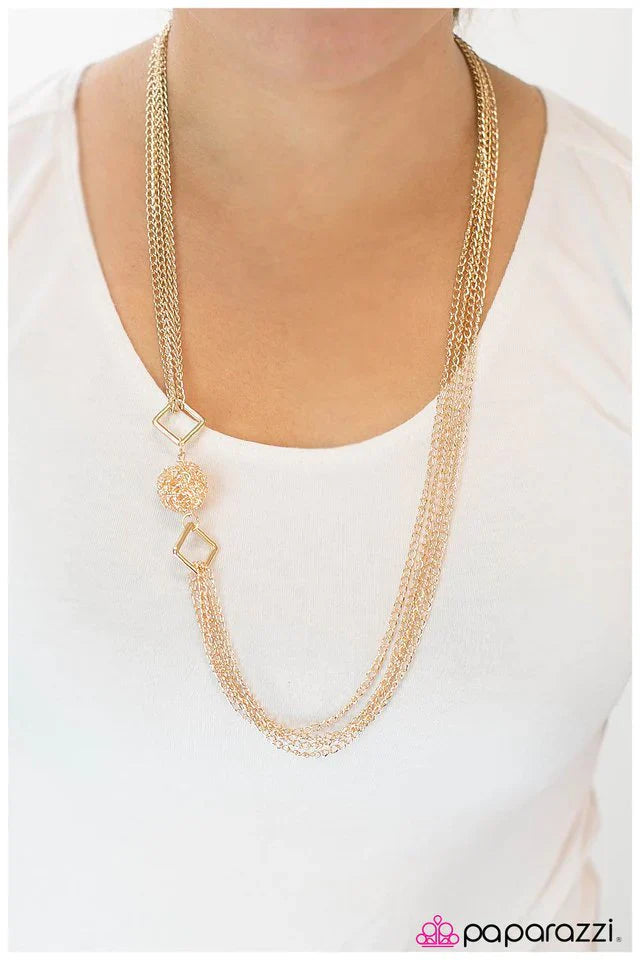 Paparazzi Necklace ~ Positive Thinking - Gold