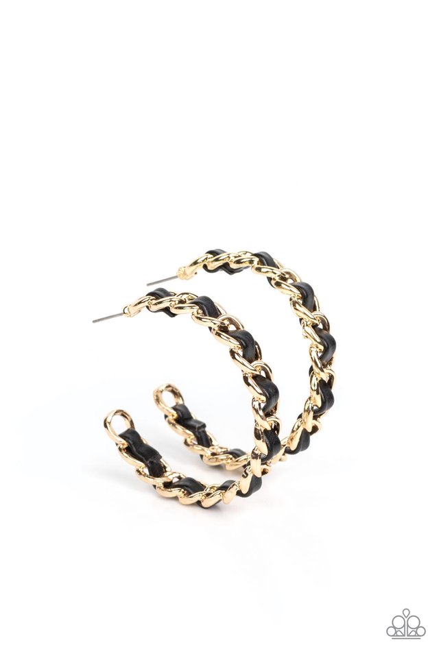 Industrial Incantation - Gold - Paparazzi Earring Image