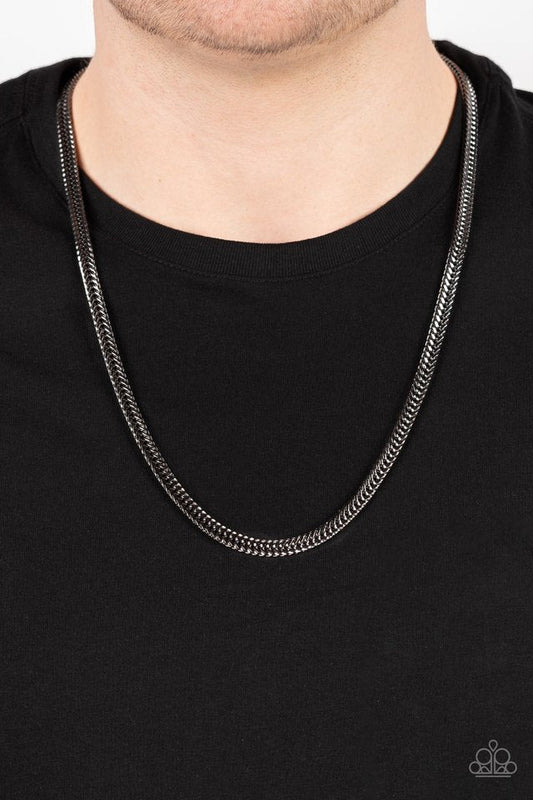 Downtown Defender - Black - Paparazzi Necklace Image