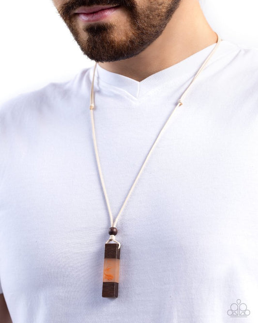 Timber Totem - Orange - Paparazzi Necklace Image