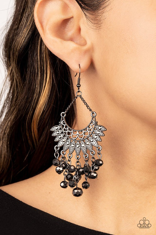 Chromatic Cascade - Black - Paparazzi Earring Image