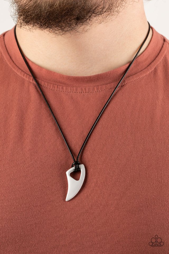 Summer Shark - White - Paparazzi Necklace Image