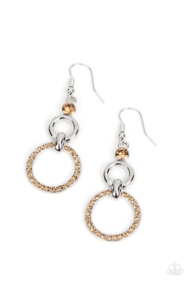 Bauble Bliss - Brown - Paparazzi Earring Image