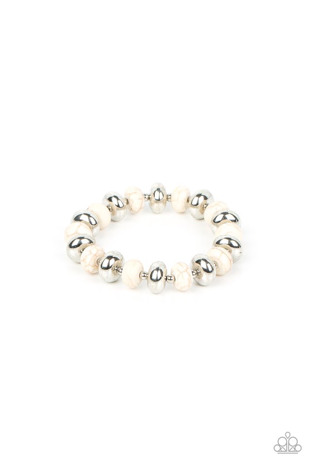 Stone Age Aesthetic - White - Paparazzi Bracelet Image