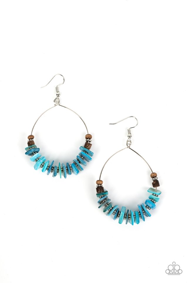 Hawaiian Kiss - Blue - Paparazzi Earring Image