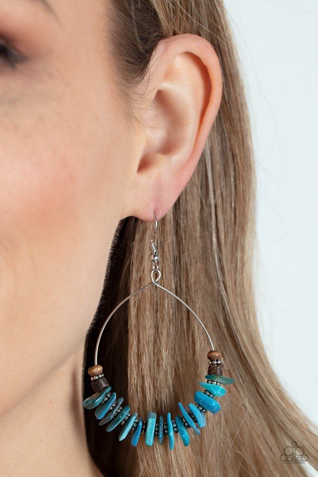 Hawaiian Kiss - Blue - Paparazzi Earring Image