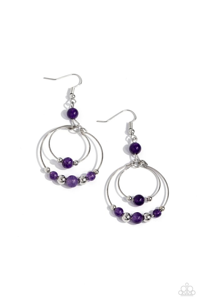 Eco Eden - Purple - Paparazzi Earring Image