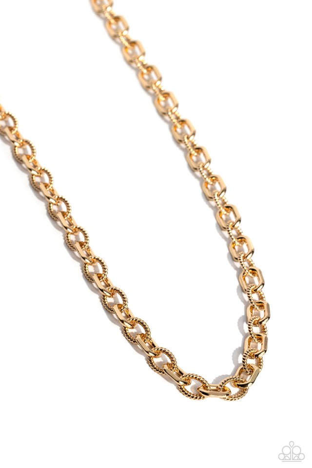 Modern Motorhead - Gold - Paparazzi Necklace Image
