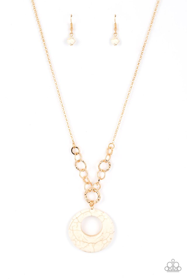 Hidden Dune - White - Paparazzi Necklace Image