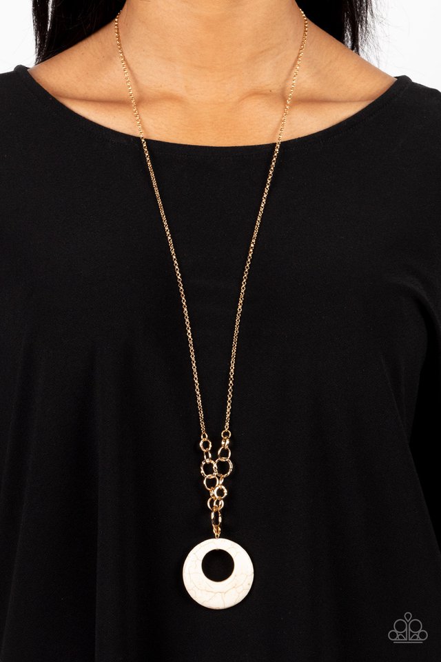 Hidden Dune - White - Paparazzi Necklace Image