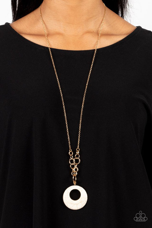 Hidden Dune - White - Paparazzi Necklace Image