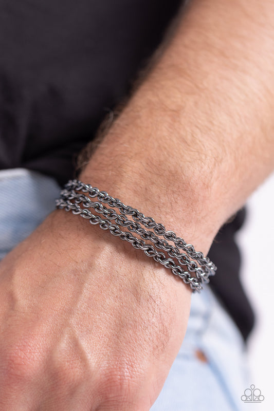 Pit Crew - Black - Paparazzi Bracelet Image