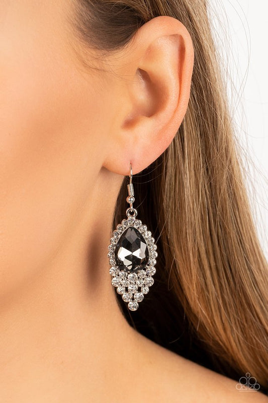 Glorious Glimmer - Silver - Paparazzi Earring Image