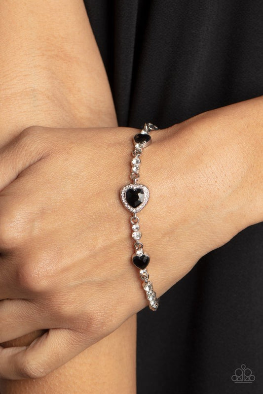 Amor Actually - Black - Paparazzi Bracelet Image