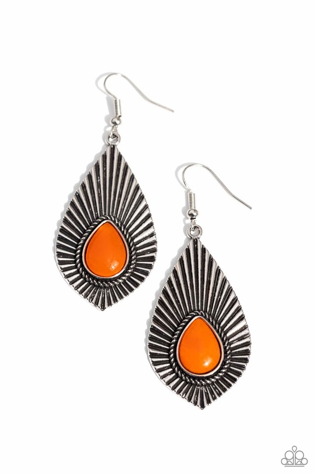 SOUL-ar Flare - Orange - Paparazzi Earring Image