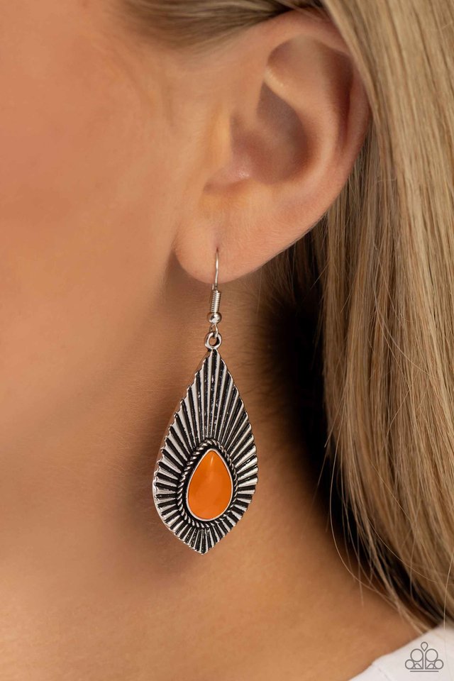 SOUL-ar Flare - Orange - Paparazzi Earring Image