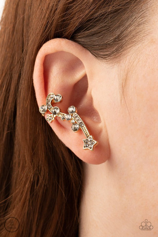 Astral Anthem - Gold - Paparazzi Earring Image