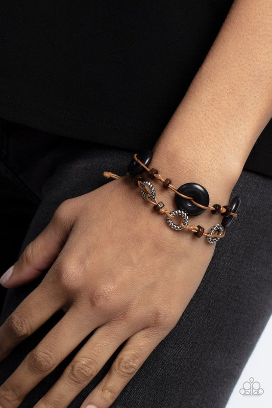 Quarry Quandary - Black - Paparazzi Bracelet Image