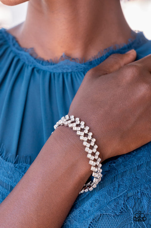 Paparazzi Bracelet ~ Seize the Sizzle - White