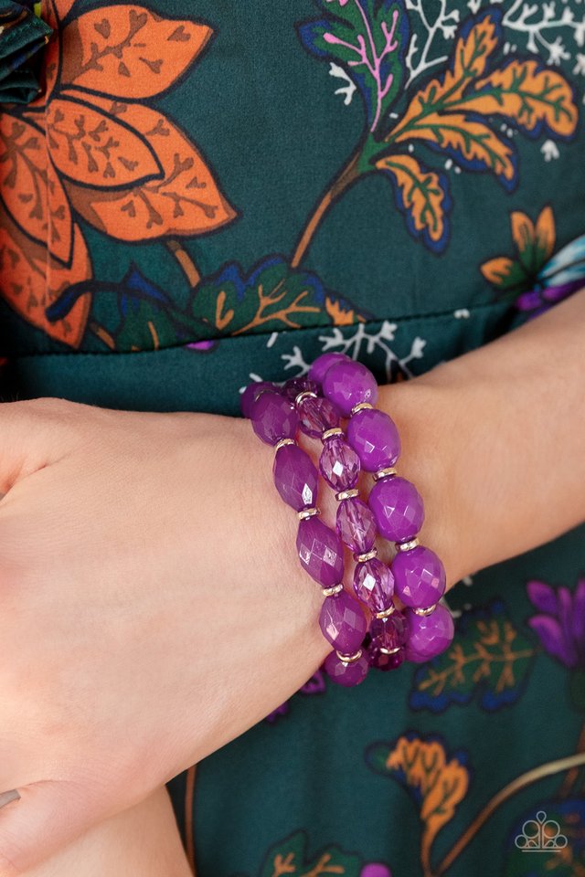 High Tide Hammock - Purple - Paparazzi Bracelet Image
