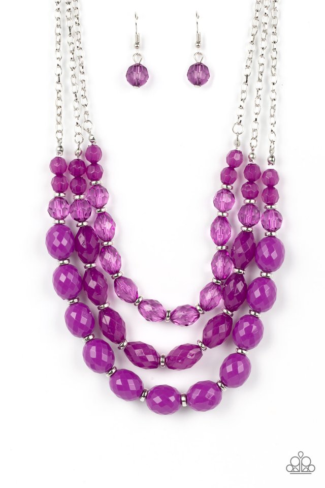 Tropical Hideaway - Purple - Paparazzi Necklace Image