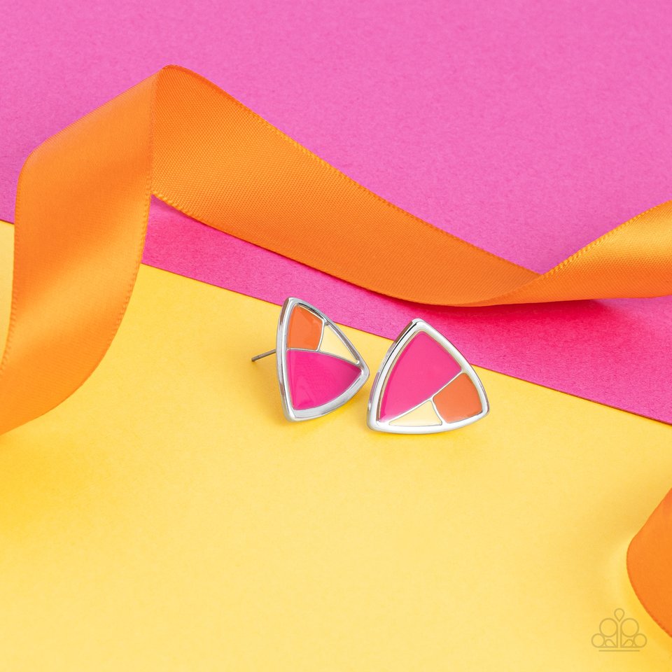 Kaleidoscopic Collision - Multi - Paparazzi Earring Image