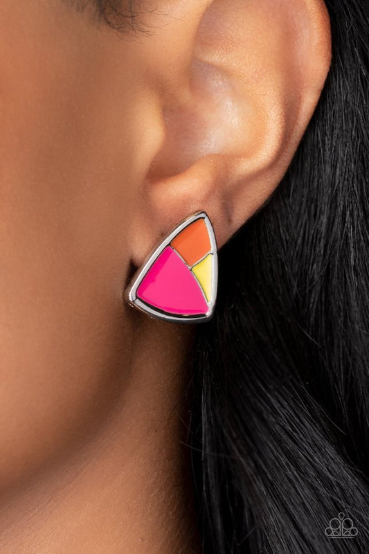 Kaleidoscopic Collision - Multi - Paparazzi Earring Image