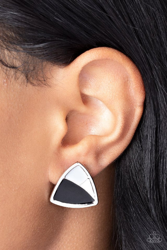 Kaleidoscopic Collision - Black - Paparazzi Earring Image
