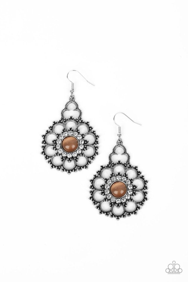 Floral Renaissance - Orange - Paparazzi Earring Image