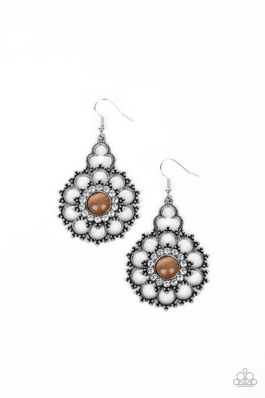 Floral Renaissance - Orange - Paparazzi Earring Image
