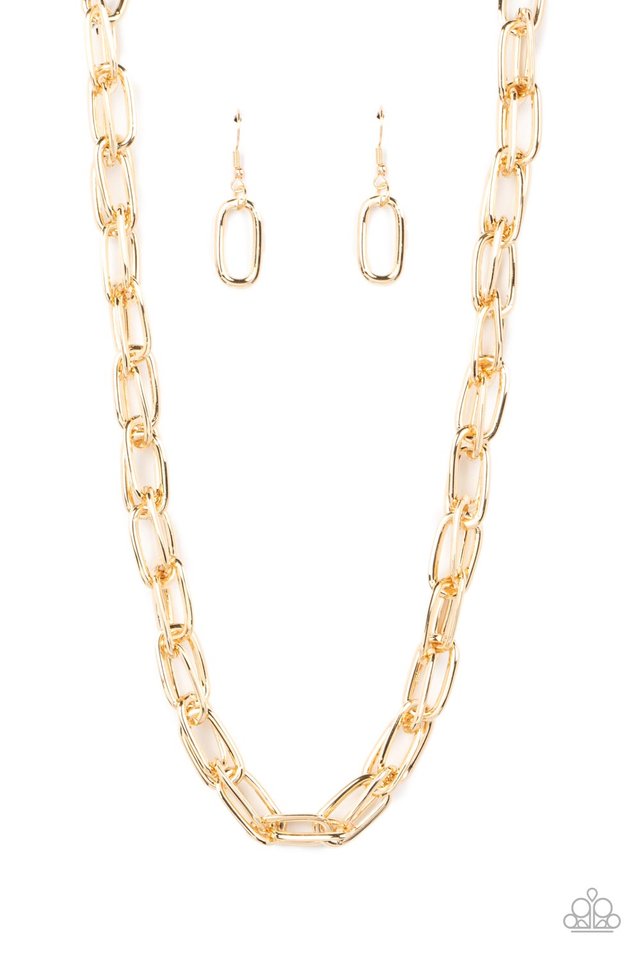 Tough Call - Gold - Paparazzi Necklace Image